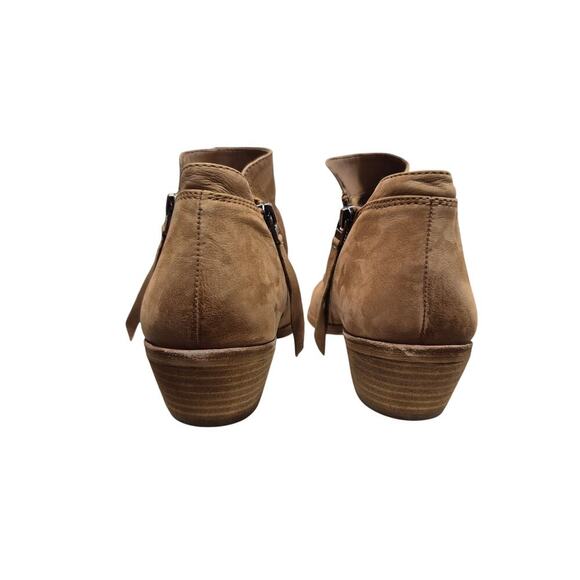 Sam Edelman Packer Ankle Boot Double Zipper Tan Leather Sz 7.5 W - Picture 4 of 7